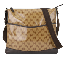 GG Supreme Crossbody, Canvas, Brown, 374414 525040, 2*